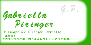 gabriella piringer business card